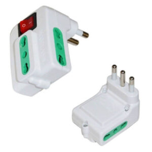 ExtraStar Adattatore Elettrico Tripla Bipasso 16A con interruttore