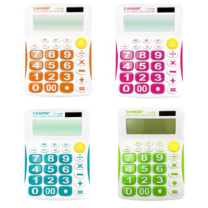 Canodi KK-9136B Calcolatrice Elettronica 12 Cifre Tasti Grandi (Colori Assortiti)